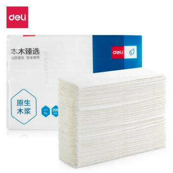 得力CC1200-01  纸巾 抽取式擦手纸(白) 20包/箱